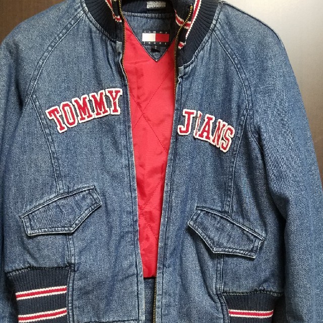 TOMMY(トミー)のTOMMY MA-1風デニムジャケット レディースのジャケット/アウター(Gジャン/デニムジャケット)の商品写真