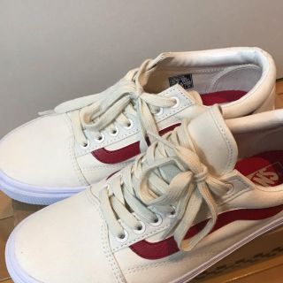 ヴァンズ(VANS)のVANS オールドスクール WHITE/RED 値下げ可能(スニーカー)