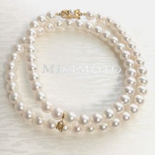 ミキモト(MIKIMOTO)の【ご専用】ミキモトパールネックレス7.6-8mmセミロング52cm k18(ネックレス)