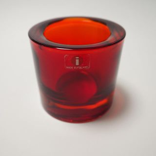 イッタラ(iittala)の二世代ロゴ オレンジ色のレッド iittala kivi イッタラ(置物)