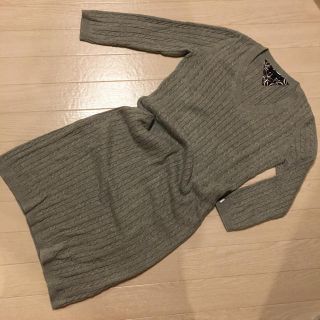 トミーヒルフィガー(TOMMY HILFIGER)のトミーヒルフィガー  カシミヤニットワンピース 七分袖(ひざ丈ワンピース)