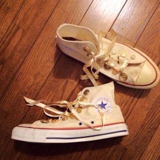 CONVERSE - コンバース*リメイク白スニーカーの通販 by 彡's shop