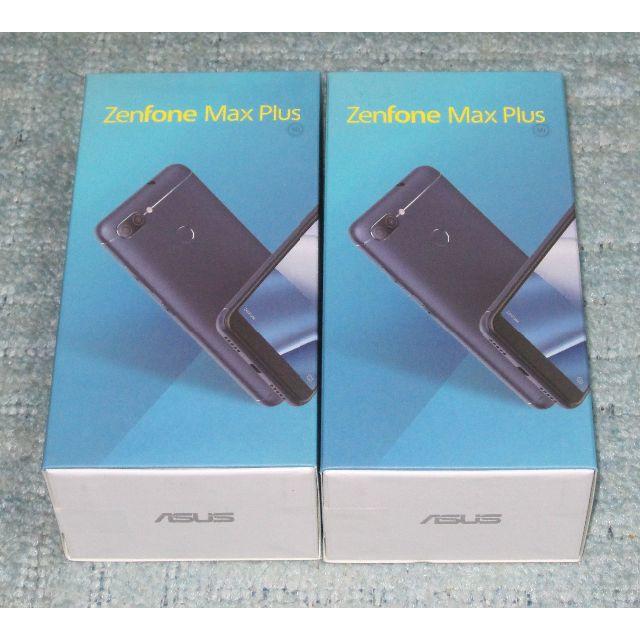 スマホ/家電/カメラ【新品2台】Zenfone Max Plus M1 ZB570TL ブラック