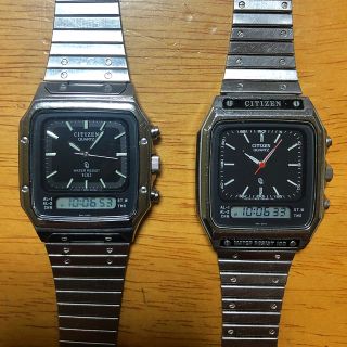 シチズン(CITIZEN)のCITIZEN QUARTZ デジアナ 80s レトロ➕バージョン違いセット(腕時計(デジタル))