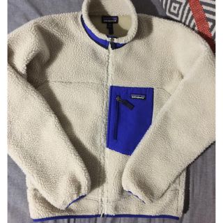 パタゴニア(patagonia)のパタゴニア レトロx ナチュラル×ブルー 美品(ブルゾン)