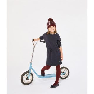 プチバトー(PETIT BATEAU)のビーンズ様専用♡4ans プチバトー ラメスウェットワンピース(ワンピース)