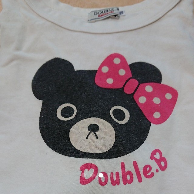 DOUBLE.B(ダブルビー)のミキハウス　ダブルB  ロンT2枚 キッズ/ベビー/マタニティのキッズ服女の子用(90cm~)(Tシャツ/カットソー)の商品写真