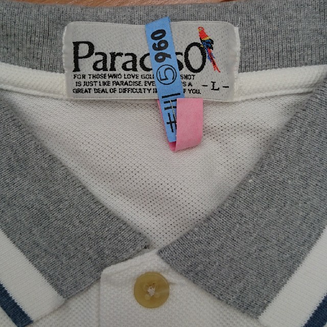 Paradiso(パラディーゾ)のメンズ/PARADISOゴルフ半袖ポロ(L) スポーツ/アウトドアのゴルフ(ウエア)の商品写真