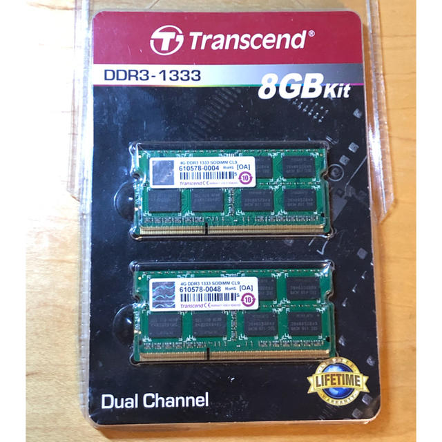 Transcend  DDR3-1333 4GBx2  8GB