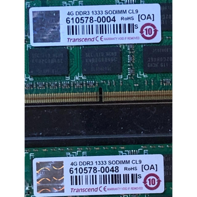 Transcend  DDR3-1333 4GBx2  8GB 1