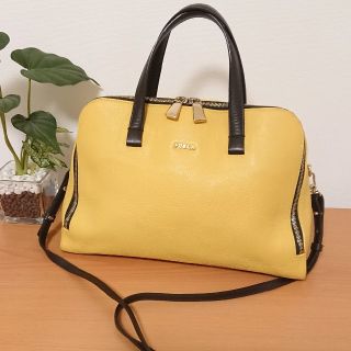 フルラ(Furla)の【美品】フルラ 本革2wayバッグ バイカラー(ハンドバッグ)