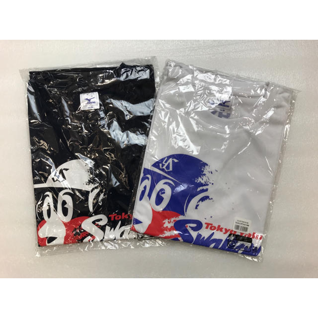 MIZUNO(ミズノ)のつば九郎 Tシャツ M 白紺 東京ヤクルトスワローズ スポーツ/アウトドアの野球(記念品/関連グッズ)の商品写真