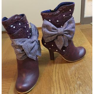 アッシュペーフランス(H.P.FRANCE)のイレギュラー チョイス irregular choice リボンドットブーツ36(ブーツ)