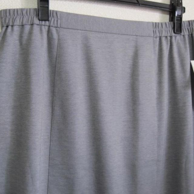 FitmeMoi大きいサイズW86-100グレーシンプルスカート♭3255 レディースのスカート(ひざ丈スカート)の商品写真