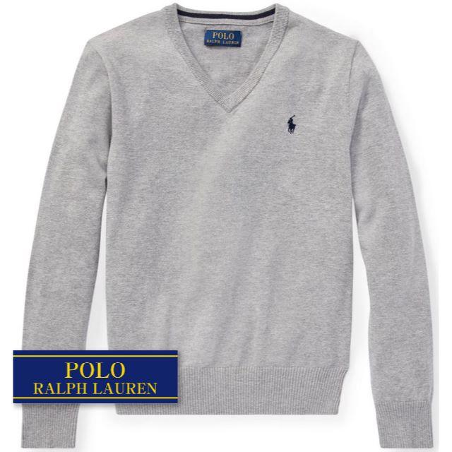 Ralph Lauren(ラルフローレン)の☆mi-e様専用☆ 140 ラルフローレン Vネックセーター グレー 4522 キッズ/ベビー/マタニティのキッズ服男の子用(90cm~)(ニット)の商品写真