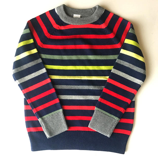 babyGAP(ベビーギャップ)の新品 タグ付き baby GAP マルチボーダーニット キッズ/ベビー/マタニティのキッズ服男の子用(90cm~)(ニット)の商品写真