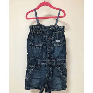 デニムダンガリー(DENIM DUNGAREE)の値下げ DENIM DUNGAREE デニムショートオール 120美品(パンツ/スパッツ)