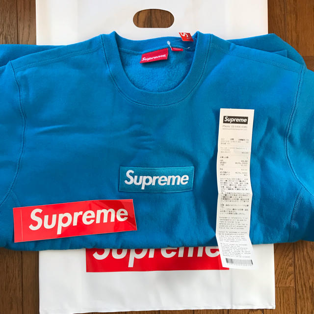 玄関先迄納品 box supreme - Supreme logo sweatshirt crewneck