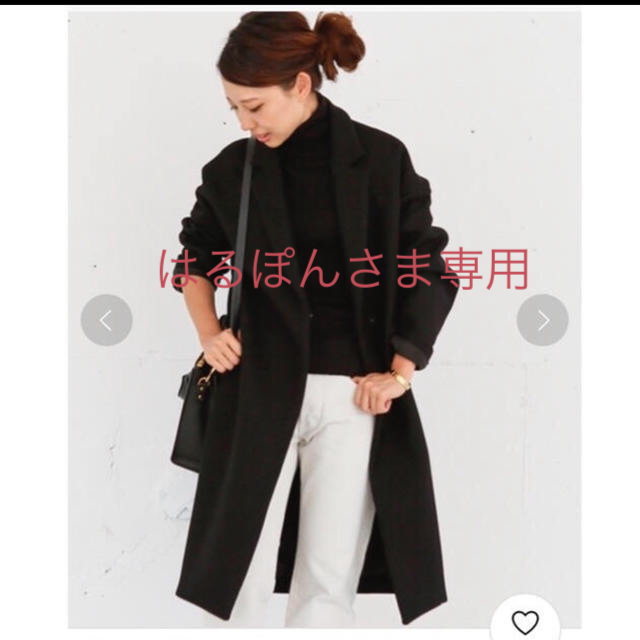 16aw★ドゥーズィエムクラス コクーンチェスターコート★美品 ブラックジャケット/アウター