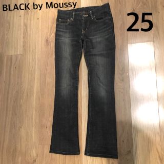 ブラックバイマウジー(BLACK by moussy)のBLACKbyMoussy　美脚ストレッチデニム　クラシック 25ブラックデニム(デニム/ジーンズ)