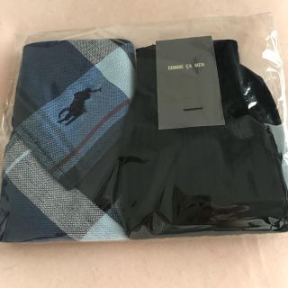 ポロラルフローレン(POLO RALPH LAUREN)のラルフローレンタオルハンカチ＆コムサメンビジネス靴下(ハンカチ/ポケットチーフ)