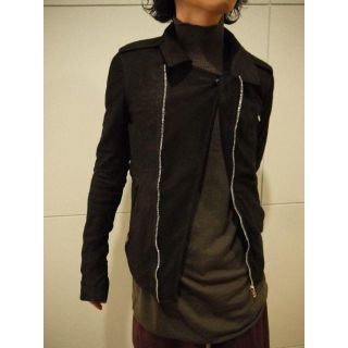 リックオウエンス(Rick Owens)の期間限定値下げRICK OWENS　ダブルレザージャケット　コート　サルエル(レザージャケット)