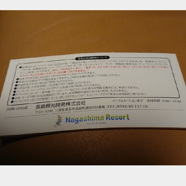 ナガシマリゾート クーポン券 チケットの施設利用券(遊園地/テーマパーク)の商品写真