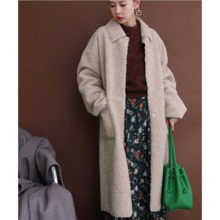 ケービーエフ(KBF)の新品▷KBF＊クラッシュボアリバーシブルコート BEIGE(ロングコート)