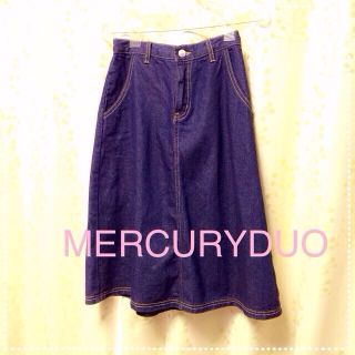 マーキュリーデュオ(MERCURYDUO)のMERCURYDUO☆デニムスカート(ひざ丈スカート)