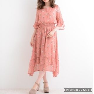 マジェスティックレゴン(MAJESTIC LEGON)の新品タグ付きMAJESTIC LEGON☆ドットフラワーフレアワンピース(ロングワンピース/マキシワンピース)