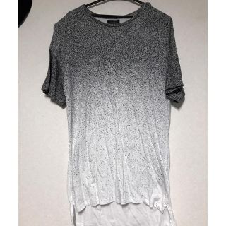 ザラ(ZARA)のザラ zaraロングtシャツ セメント柄 L(Tシャツ/カットソー(半袖/袖なし))