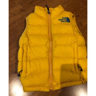 ザノースフェイス(THE NORTH FACE)のノースフェイス キッズ ダウンベスト イエロー 90(ジャケット/上着)