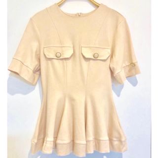 エイチアンドエム(H&M)の未使用💛ペプラム トップ(カットソー(半袖/袖なし))