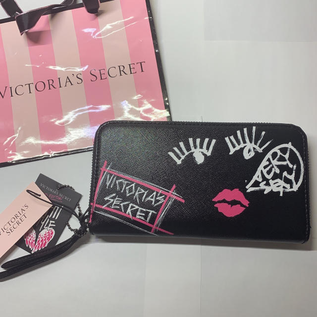 Victoria's Secret(ヴィクトリアズシークレット)のVS ファスナー長財布 ブラック  メンズのファッション小物(長財布)の商品写真