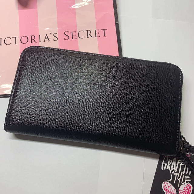 Victoria's Secret(ヴィクトリアズシークレット)のVS ファスナー長財布 ブラック  メンズのファッション小物(長財布)の商品写真