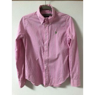 ラルフローレン(Ralph Lauren)のラルフローレンスリムフィットピンク×ホワイトストライプ柄シャツ 送料込み(シャツ/ブラウス(長袖/七分))