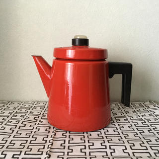 アラビア(ARABIA)のフィネル　finel コーヒーポット　ラージ　赤(調理道具/製菓道具)