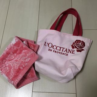 ロクシタン(L'OCCITANE)のロクシタン ミニトートバッグ&ハンカチセット(ノベルティグッズ)