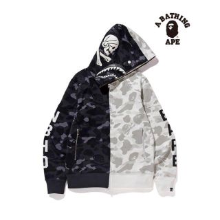 アベイシングエイプ(A BATHING APE)のL NEIGHBORHOOD BAPE camo shark シャーク パーカー(パーカー)