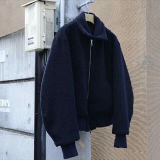 アンユーズド(UNUSED)のURU Wool Boa Blouson D.Navy 2(ブルゾン)