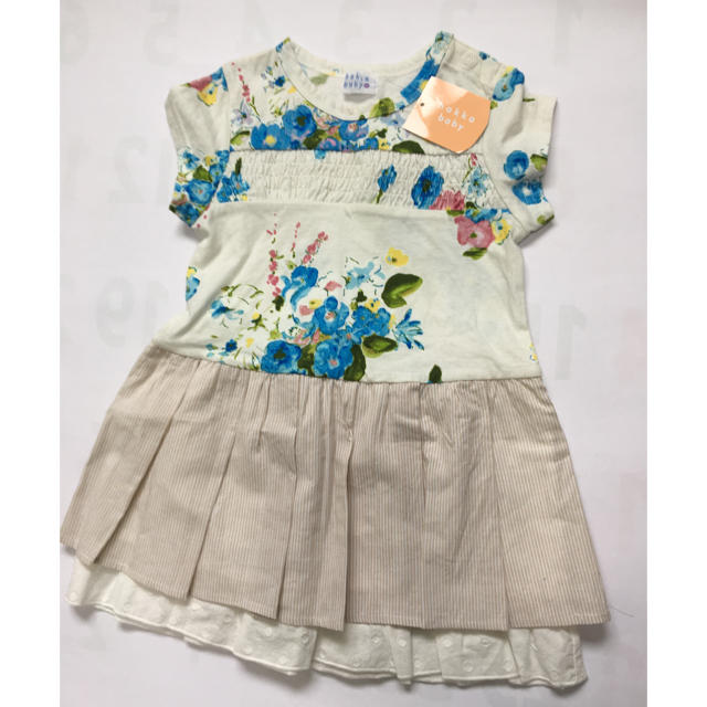 hakka baby(ハッカベビー)の【新品】 ハッカベビー ワンピース 90 キッズ/ベビー/マタニティのキッズ服女の子用(90cm~)(ワンピース)の商品写真