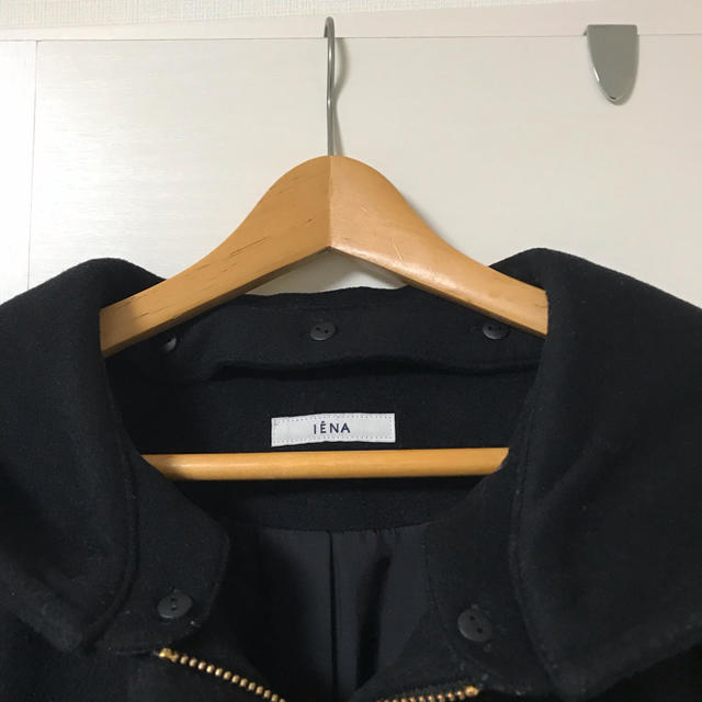 ジャケット/アウターIENA二重織りシャルムフードコクーンコート40美品