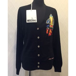 モスキーノ(MOSCHINO)のLOVE MOSCHINO モスキーノ ウール カーディガン ブラック(カーディガン)