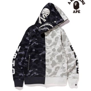 アベイシングエイプ(A BATHING APE)のA BATHING APE × NEIGHBORHOOD シャークパーカー S(パーカー)