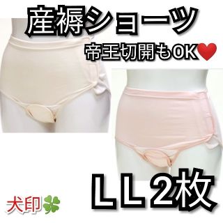 産褥ショーツ　新品　さんじょくショーツ　犬印本舗　2枚　LL　出産準備(マタニティ下着)