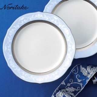 ノリタケ(Noritake)のノリタケ　ハンプシャープラチナ　アクセントプレート　ペアセット　2枚組(食器)