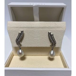 タサキ(TASAKI)のタサキ  11mm白蝶×ダイヤ総0.56ct イヤリング  PT900(イヤリング)