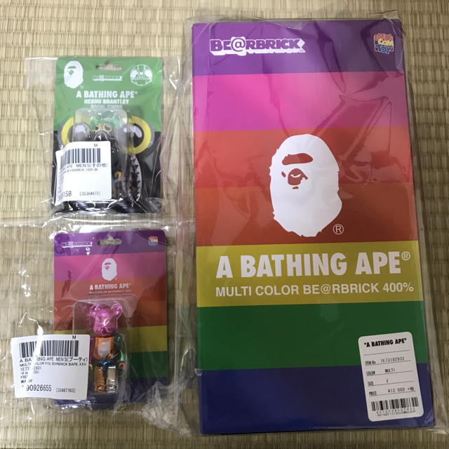 A BATHING APE(アベイシングエイプ)のベアブリック  アベイシングエイプ XLAGE セット ハンドメイドのおもちゃ(フィギュア)の商品写真