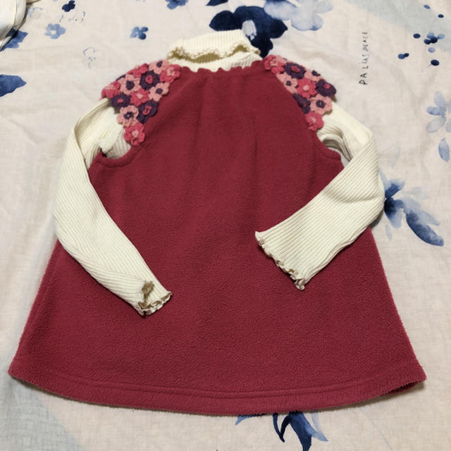 kp ニットプランナー 110cm タートルロンTとベストのセット キッズ/ベビー/マタニティのキッズ服女の子用(90cm~)(ニット)の商品写真