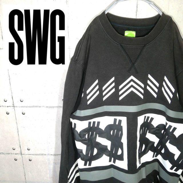 SWAGGER(スワッガー)の90s 古着 スワッガー スウェット ビッグロゴ トレーナー メンズのトップス(スウェット)の商品写真